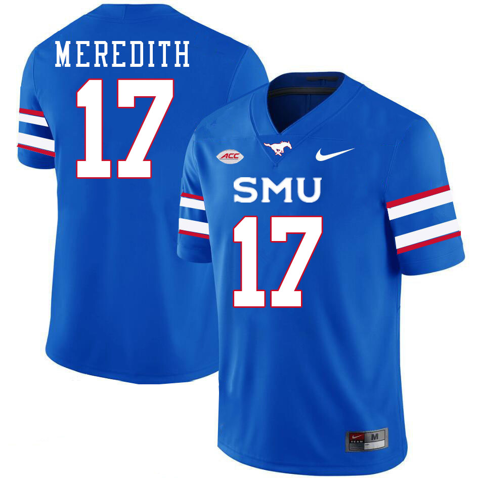 SMU Mustangs #17 Don Meredith Jersey College Football Uniforms-Royal